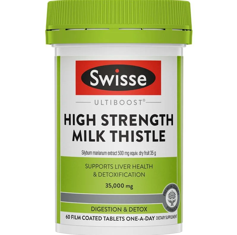 Swisse Ultiboost High Strength Milk Thistle 高浓度奶蓟草护肝片 35000mg 60片【保质期2029/02】
